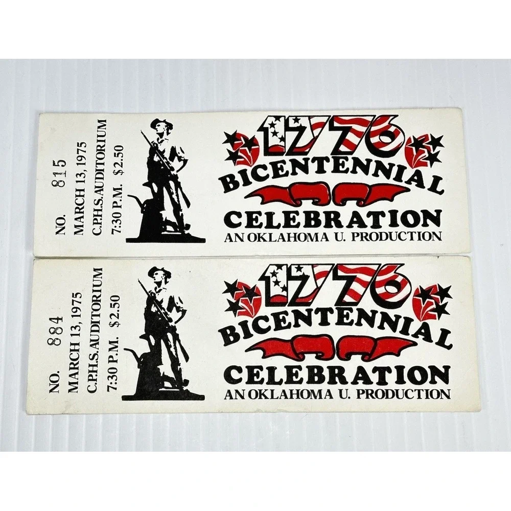 Vintage 1776 Bicentennial Celebration An‎ Oklahoma U. Production CPHS Auditorium